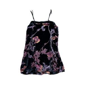 Abbeline  Spaghetti Strap Mini Dress Sz M Black Velvet Urban Outfitters